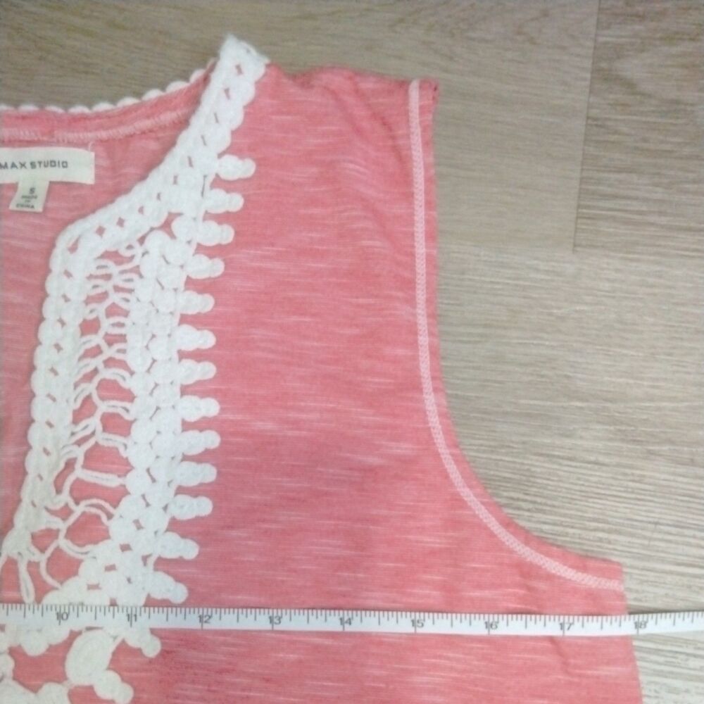 Dress / Max Studio Sleeveless Crochet Embellished Tunic Women's Small - Picture 5 of 7